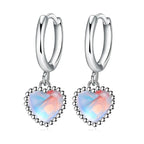 Kuukivi sydänrenkaat korvakorut