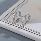 Risti Jeesuksen korvakorut, joissa on zirkonia