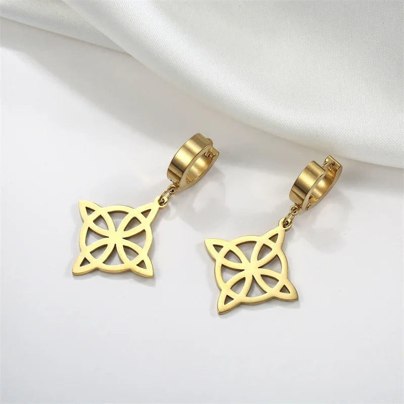 Korvakorut Riipuksina Kehät Noidan Solmu Suoja Naisille Wiccan kulta