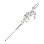 Boucles d'oreilles "Ear Cuff" croissant de lune et étoiles argent