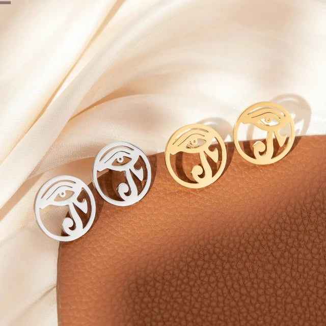 Korvakorut Egypti Oudjat-silmä kulta hopea