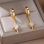 Naisten korvakorut, tähtikreolit ja zirkoni