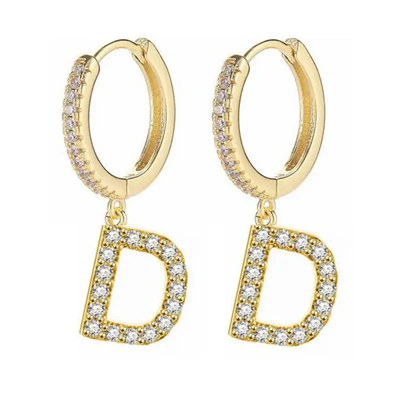 Naisten korvarenkaat alkukirjaimella d