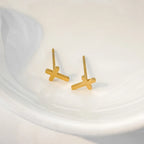 Mini kultaiset ristikorvakorut