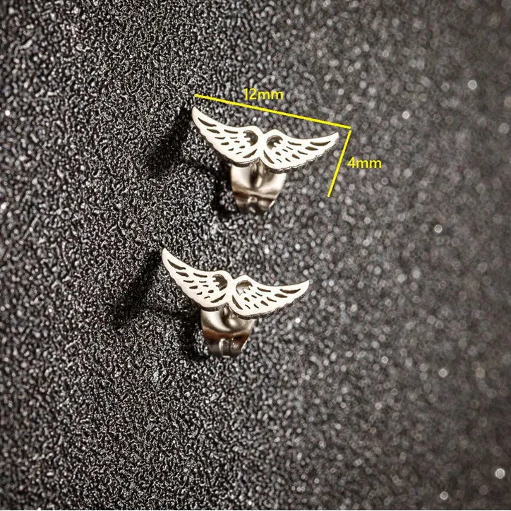 Minimalistiset enkelin siivet -korvakorut 