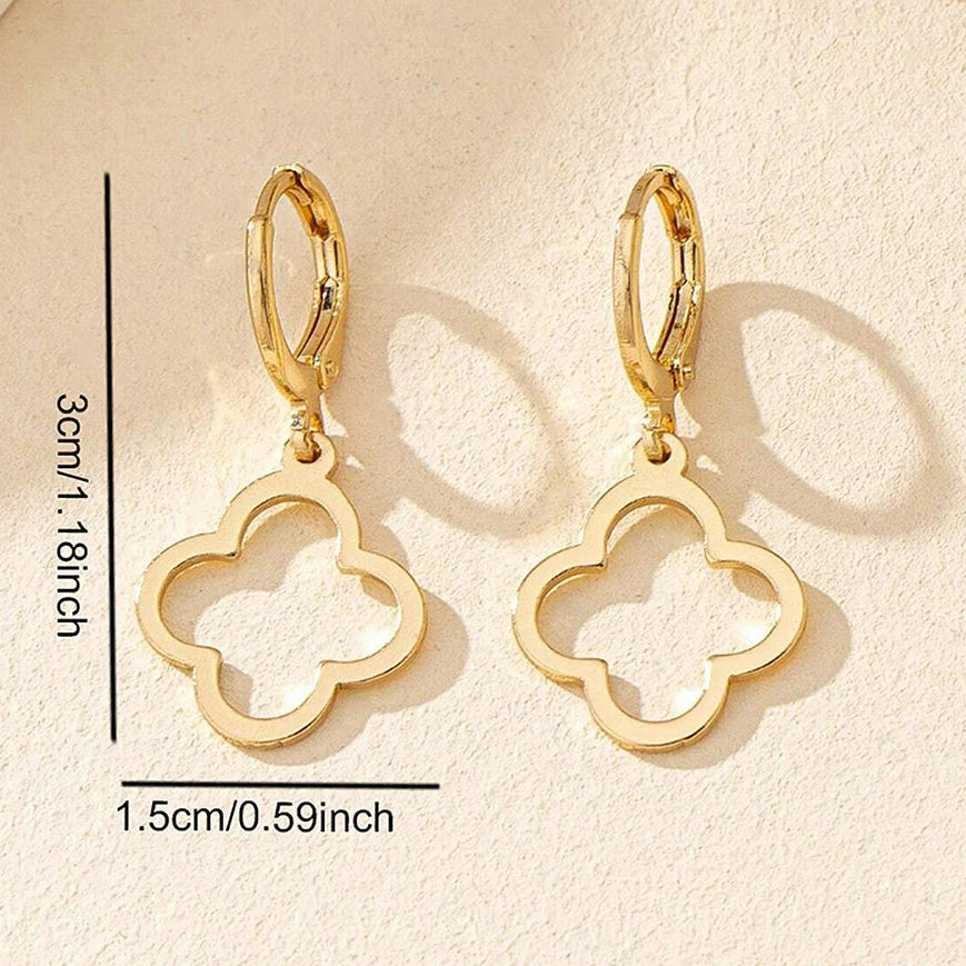 Riipuvat korvakorut nelilehtinen apila