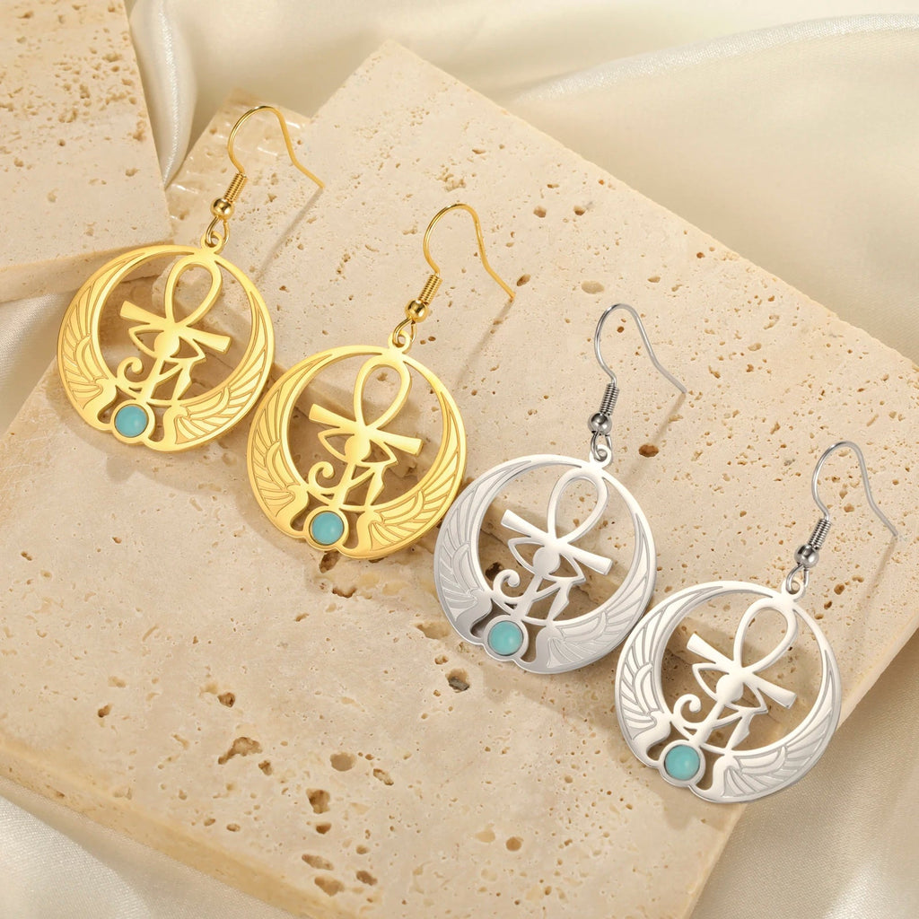 Riipuvat korvakorut Egypti Horuksen silmä Oudjat kulta