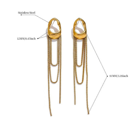 Naisten roikkuvat vesipisaran muotoiset korvakorut