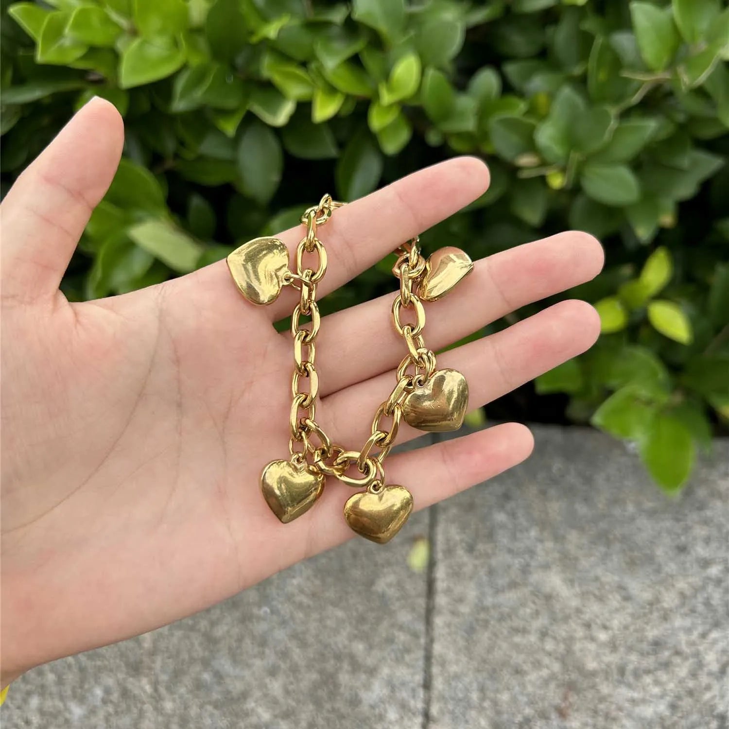 Rannekoru 5 Sydäntä Gourmette Naisille kulta