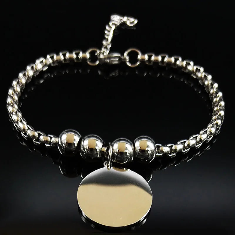 Teräksinen rannekoru Pentagrammi Noituus Wicca-rannekoru