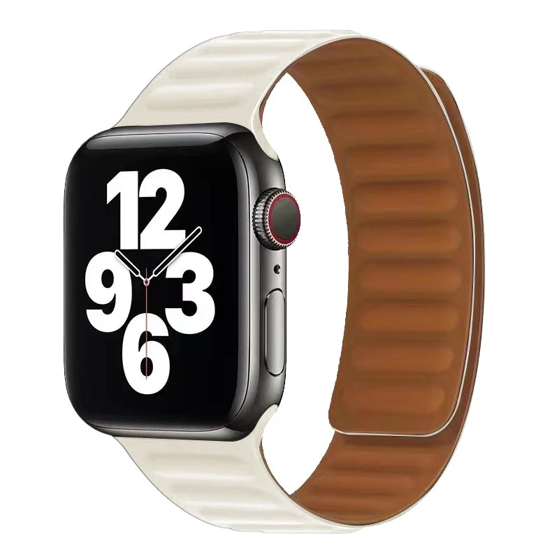 Apple Watch -ranneke magneettisulkimella beige