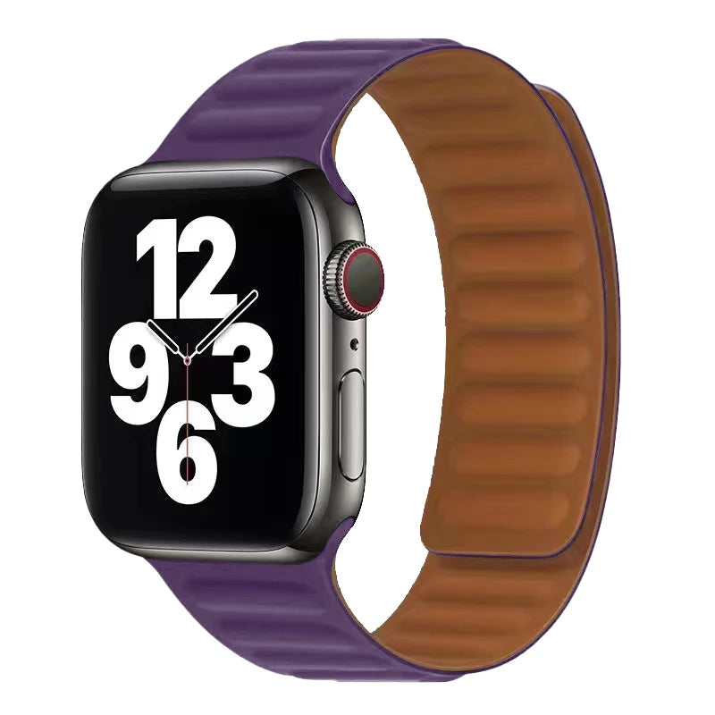 Apple Watch -ranneke magneettisulkimella violetti