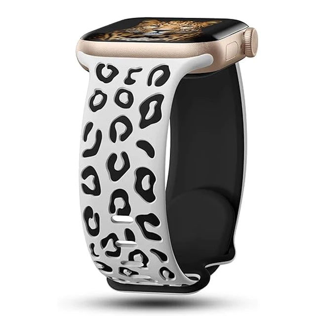 Apple Watch Leopard valkoinen ranneke