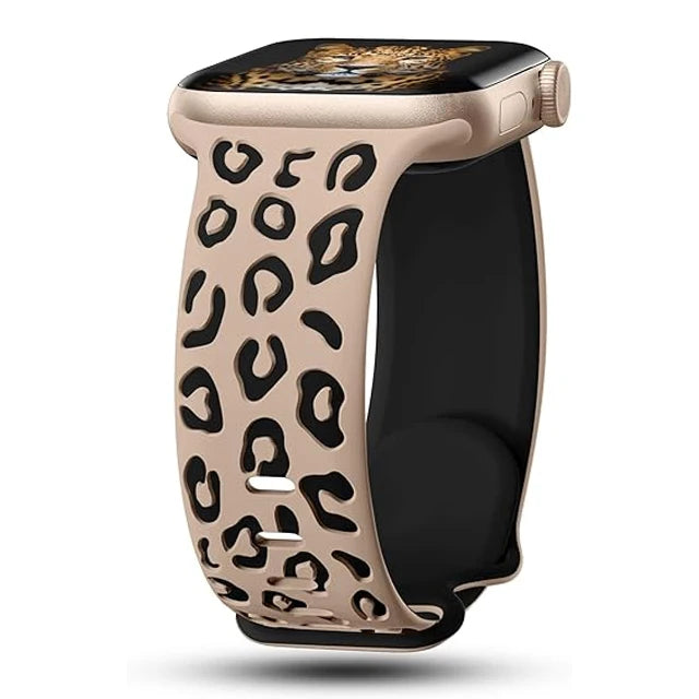 Apple Watch Leopard beige ranneke