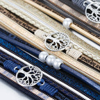 Elämänpuu-rannekoru nahka Gourmette