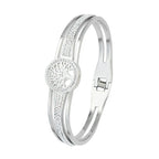 Rannekoru Elämänpuulla ja hopeisella kristallilla