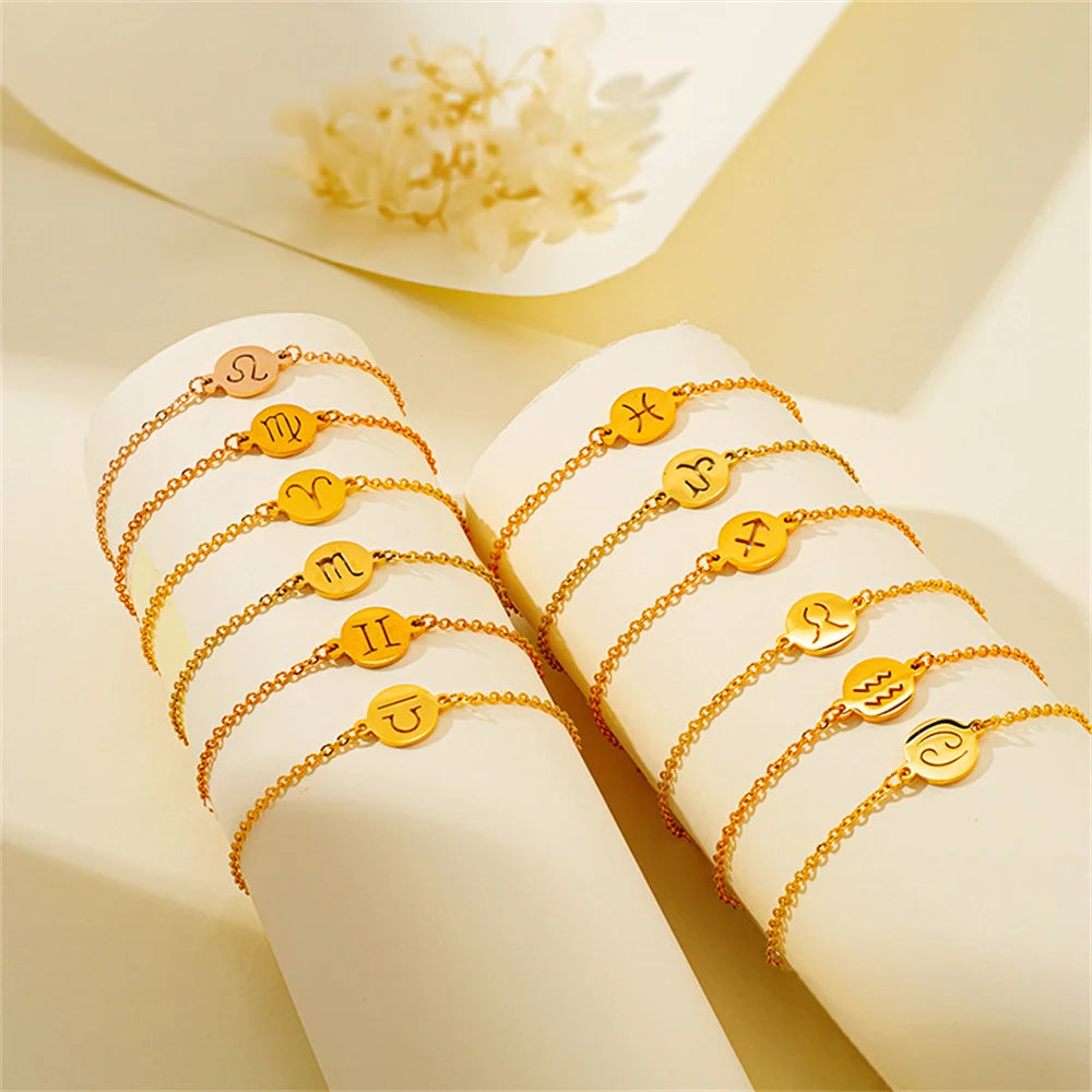 Rannekoru astrologisen horoskooppimerkin riipuksella