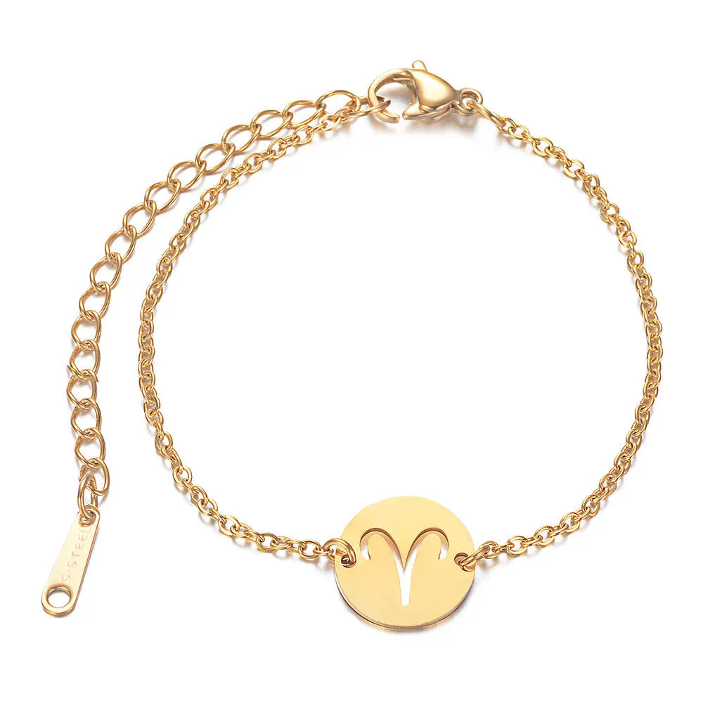 Rannekoru astrologisen horoskooppimerkin oinas-riipuksella