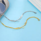 Sydän- ja enkelinsiipirannekoru