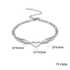 Sydän- ja enkelinsiipirannekoru