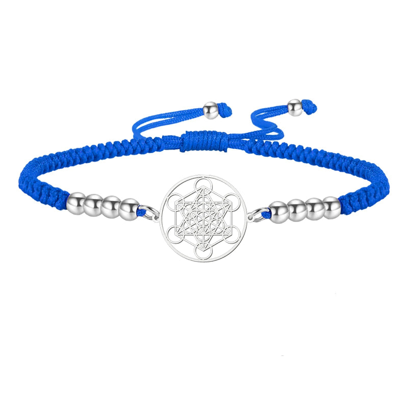 Metatronin kuution värillinen sininen rannekoru