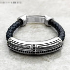 Rustinen nahkainen ristikoru rannekoru - Exception®