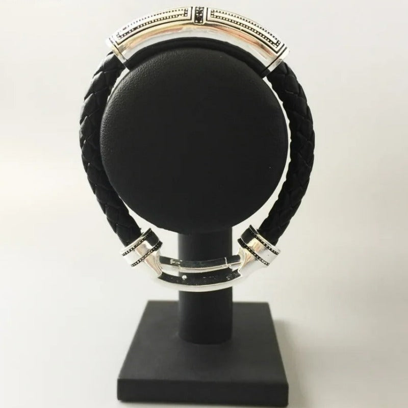 Rustinen nahkainen ristikoru rannekoru - Exception®