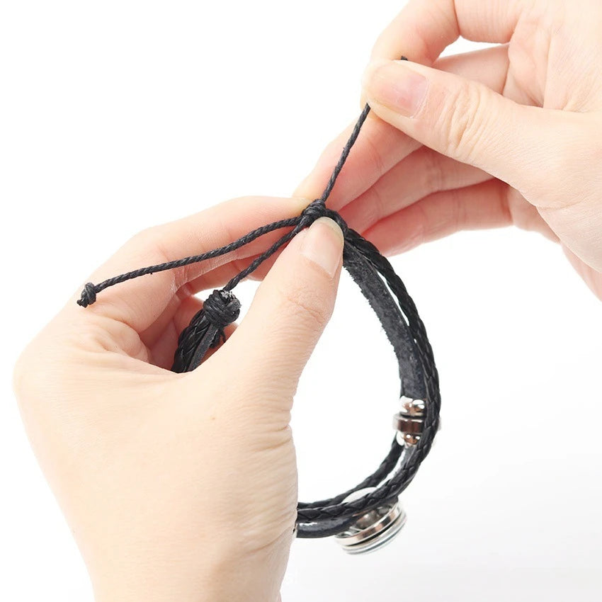 Nahkaranneke 12 horoskooppimerkkiä 