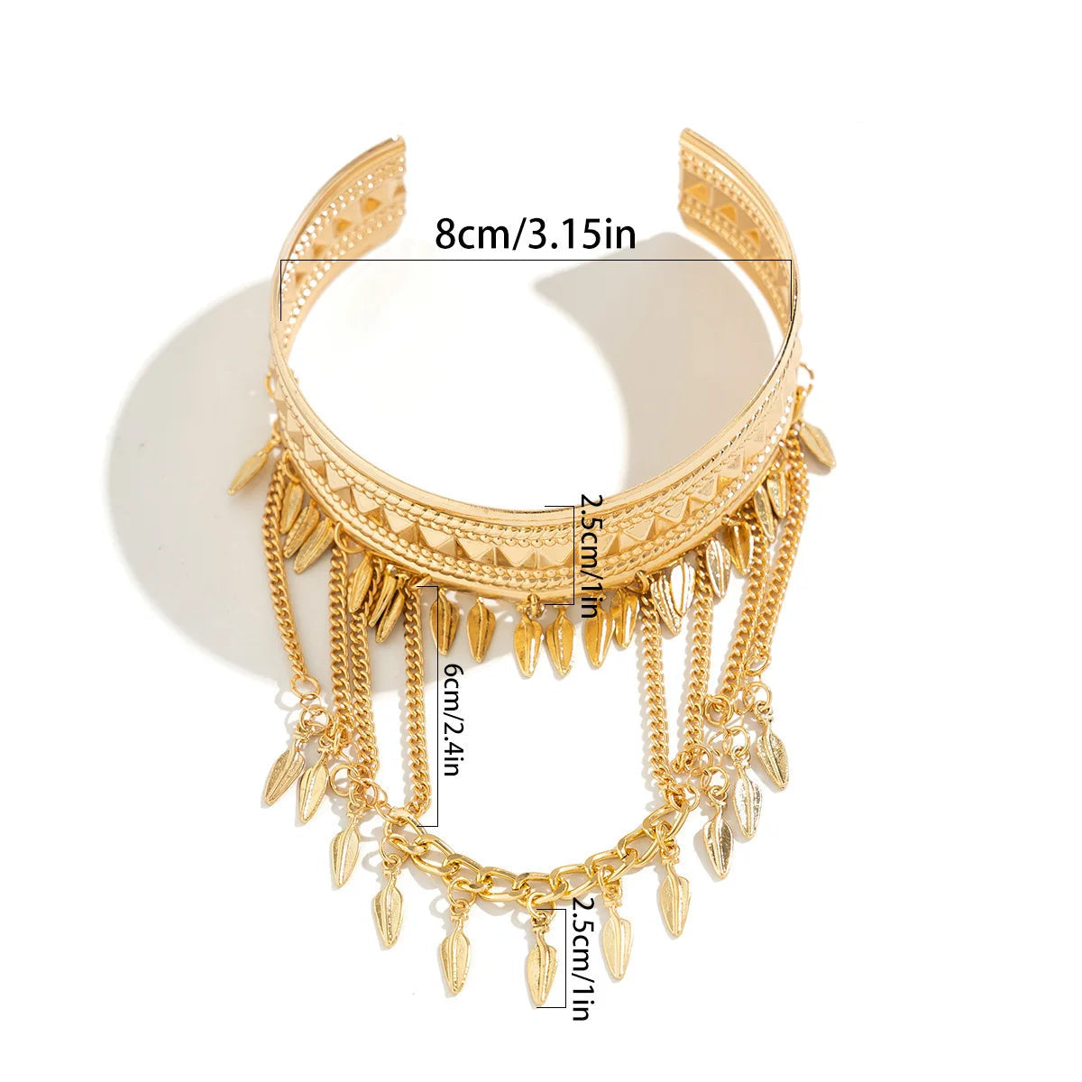 Naisten käsivarsiranneke höyhenillä 