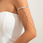 Naisten tyylikäs käsivarsiranneke - Yläkäsivarren koriste ja hauisketju koru hopea