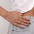 Käsirannekoru Käärme Naisille Käsiketju & Sormus kulta