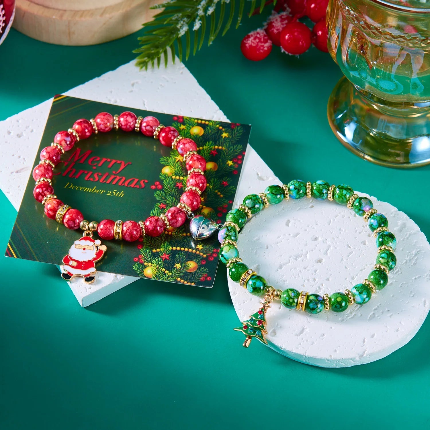 Joulurannekoru erotettava parhaalle ystävälle pariskunnan tyyli 1