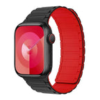 Musta punainen magneettinen vaihtoranneke Apple Watchille