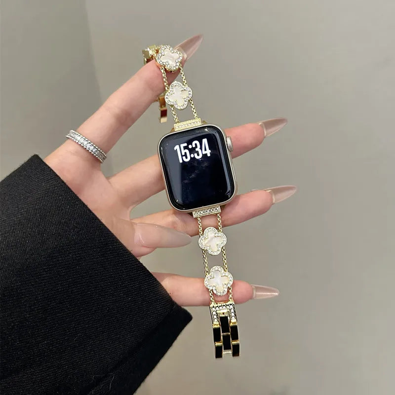Vaihtoranneke Apple Watchille - apilan muotoilu kulta