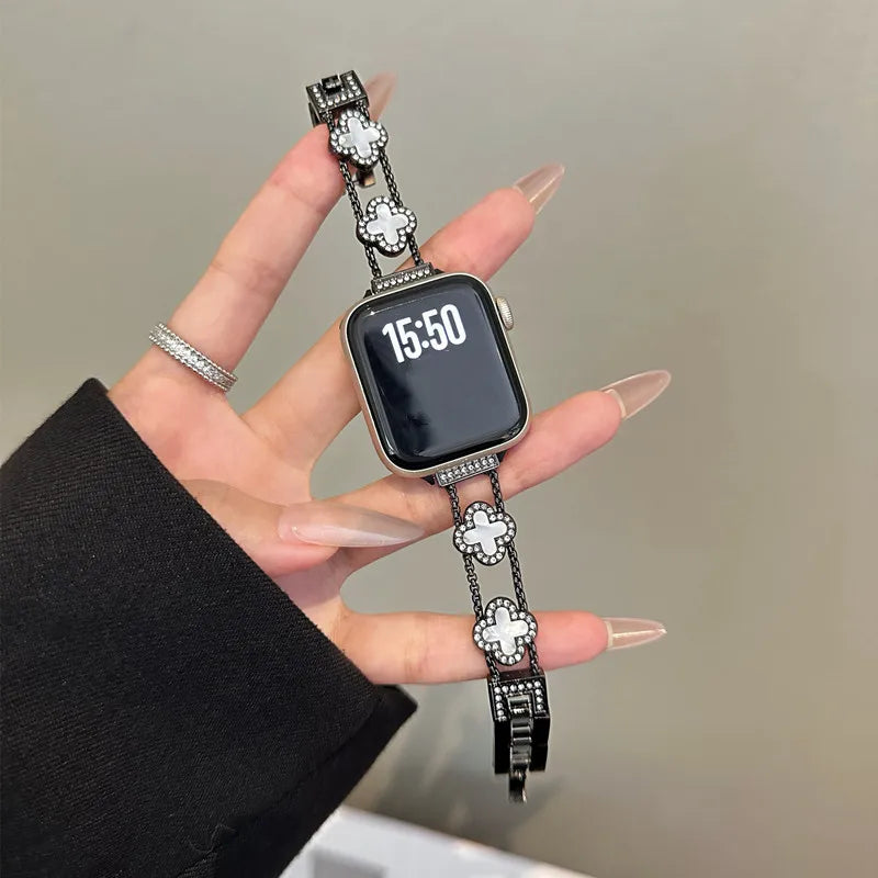 Vaihtoranneke Apple Watchille - apilan muotoilu musta