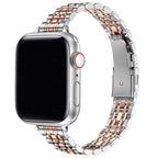 Vaihtoranneke Apple Watchille ruusukultaisesta ja hopeanvärisestä ruostumattomasta teräksestä