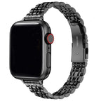 Vaihtoranneke Apple Watchille mustasta ruostumattomasta teräksestä