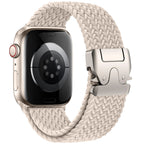 Korvaava ranneke Apple Watchille beigenvärisestä laskuvarjoköydestä