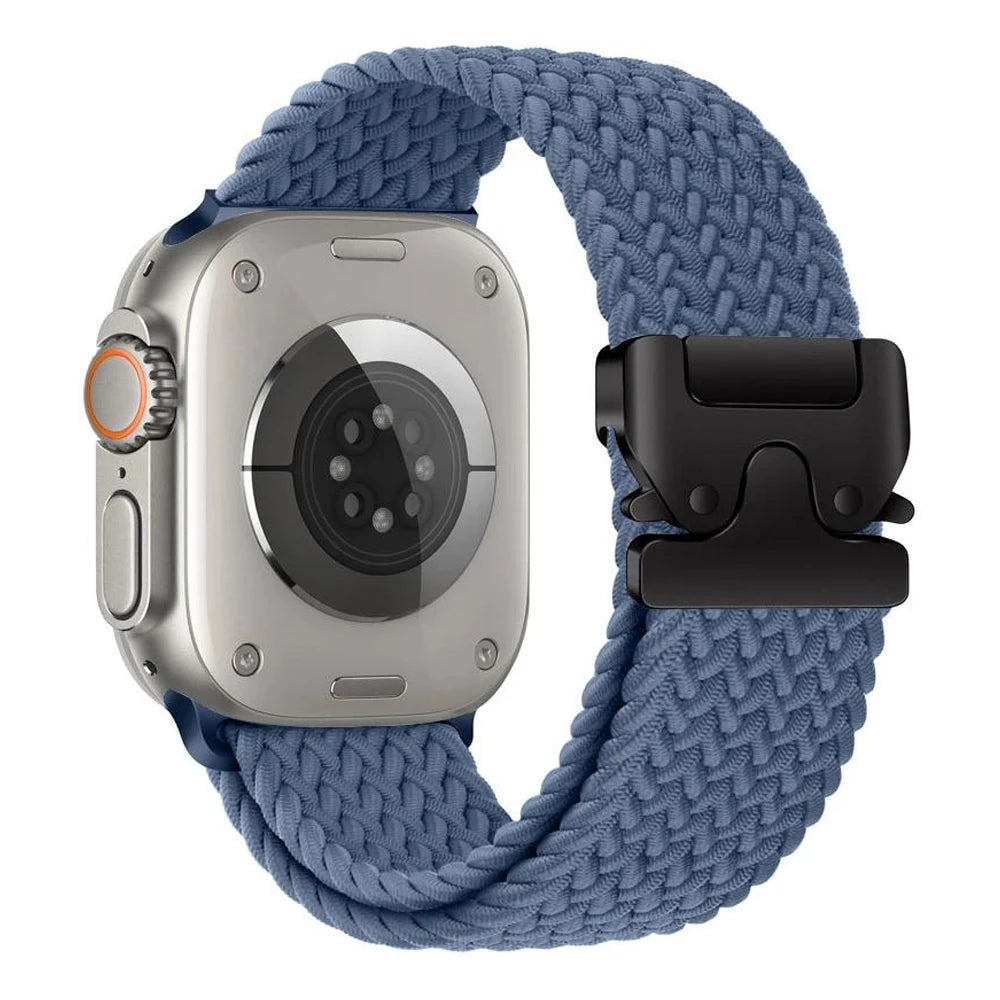 Korvaava ranneke Apple Watchille sinisestä laskuvarjoköydestä