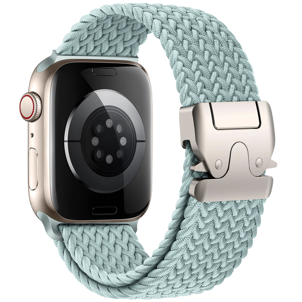 Korvaava ranneke Apple Watchille syaaninvärisestä laskuvarjoköydestä
