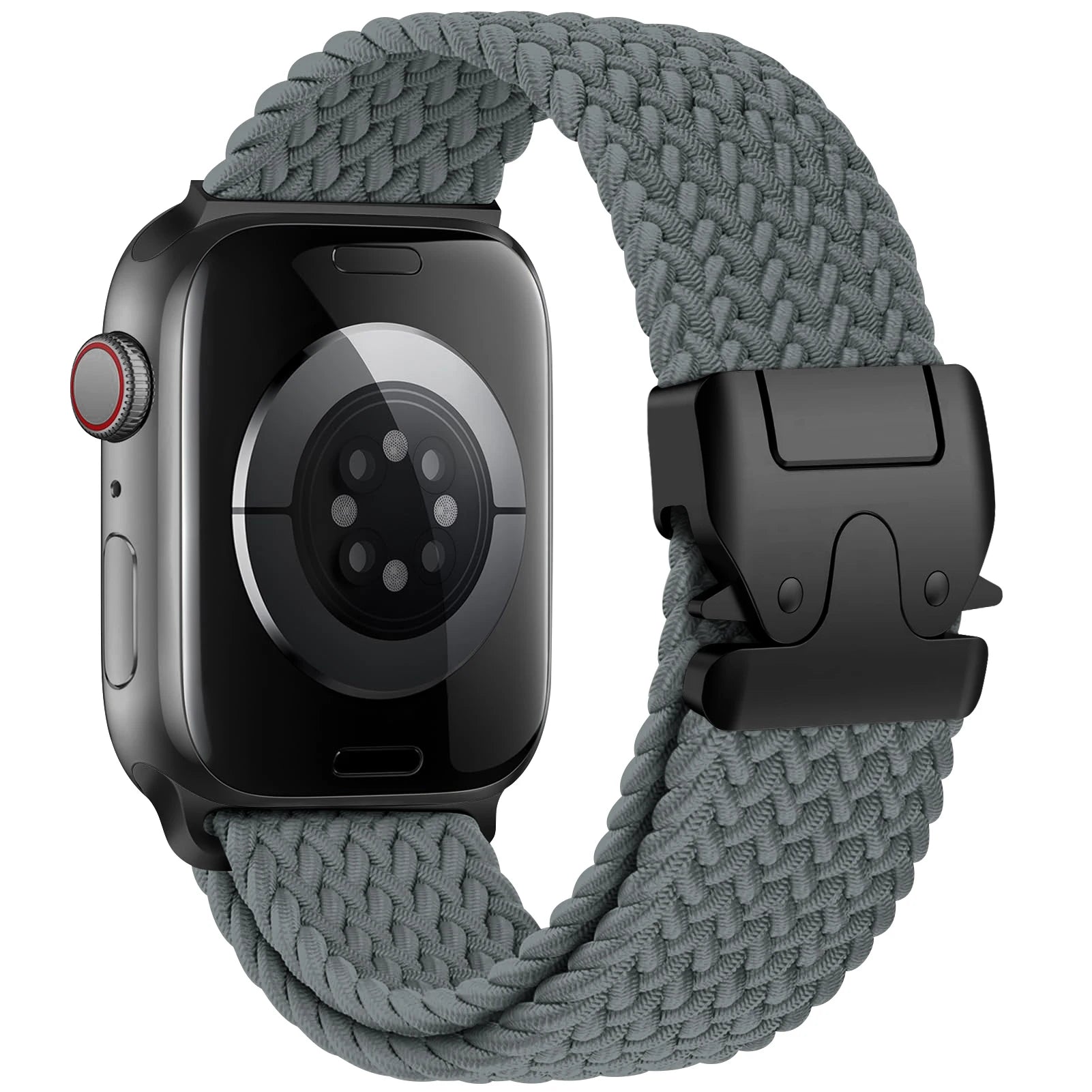 Korvaava ranneke Apple Watchille harmaasta laskuvarjoköydestä