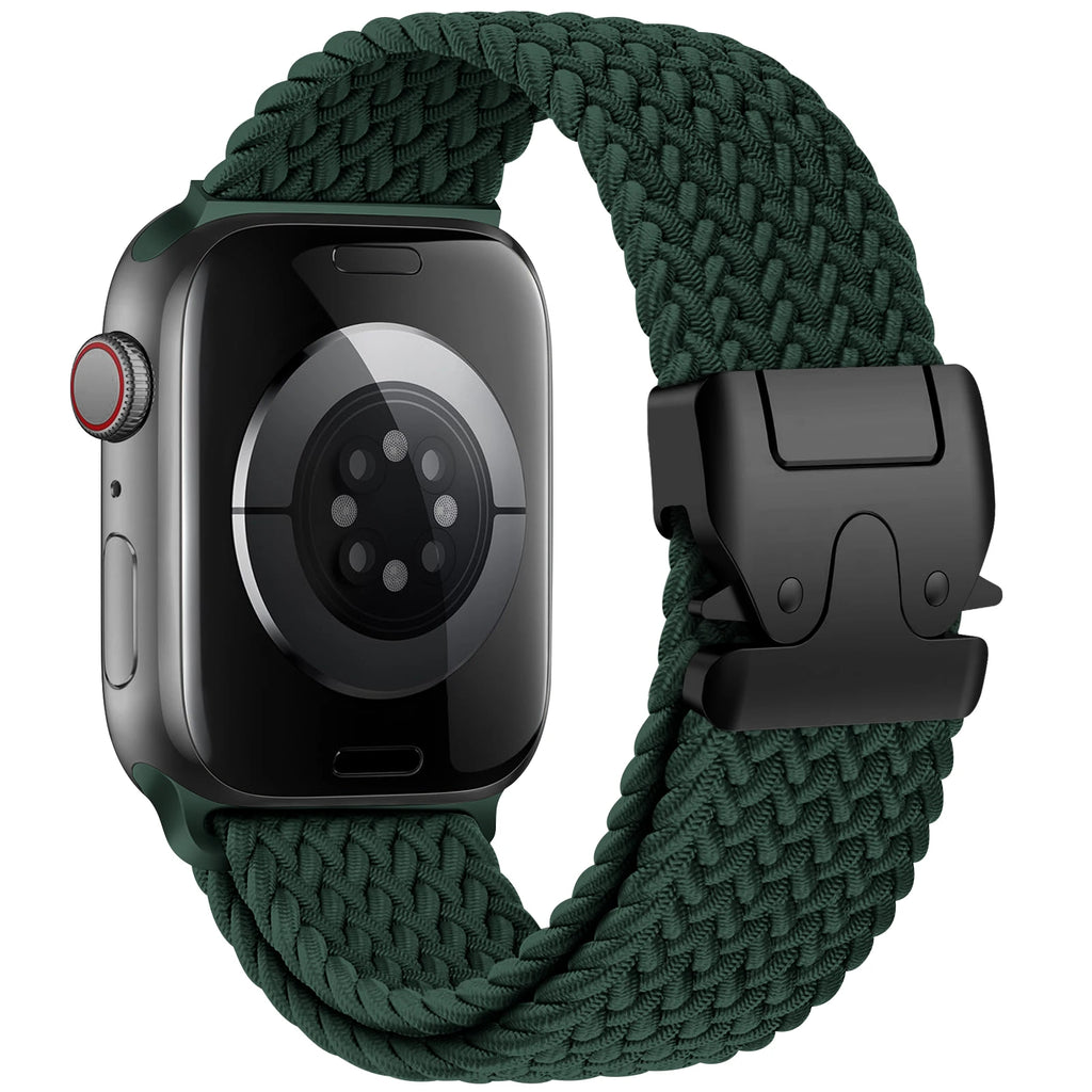 Korvaava ranneke Apple Watchille vihreästä laskuvarjoköydestä