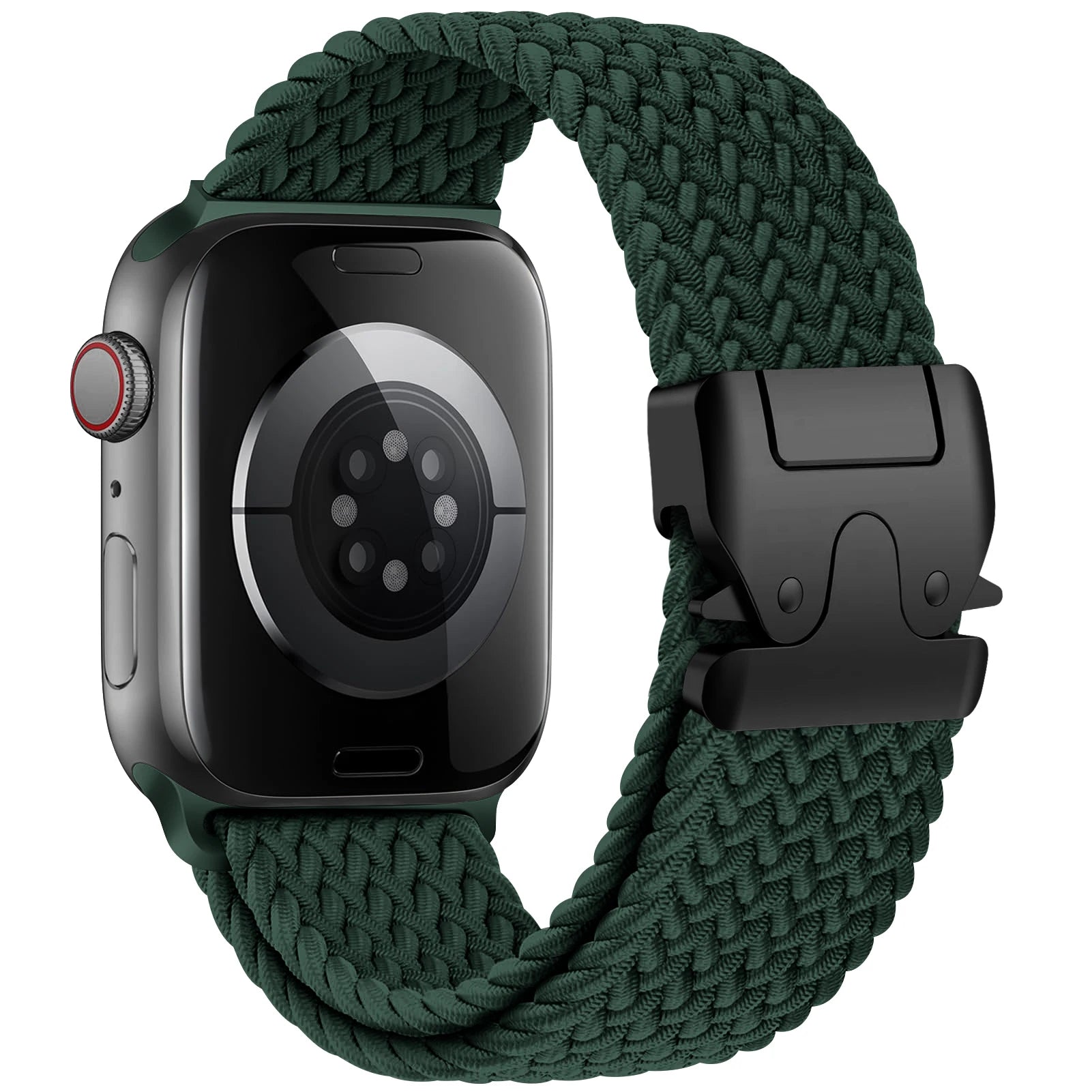 Korvaava ranneke Apple Watchille vihreästä laskuvarjoköydestä