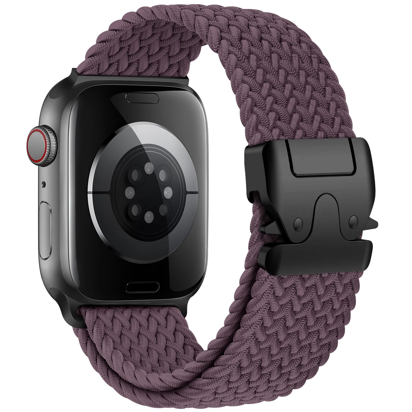 Korvaava ranneke Apple Watchille violetista laskuvarjoköydestä