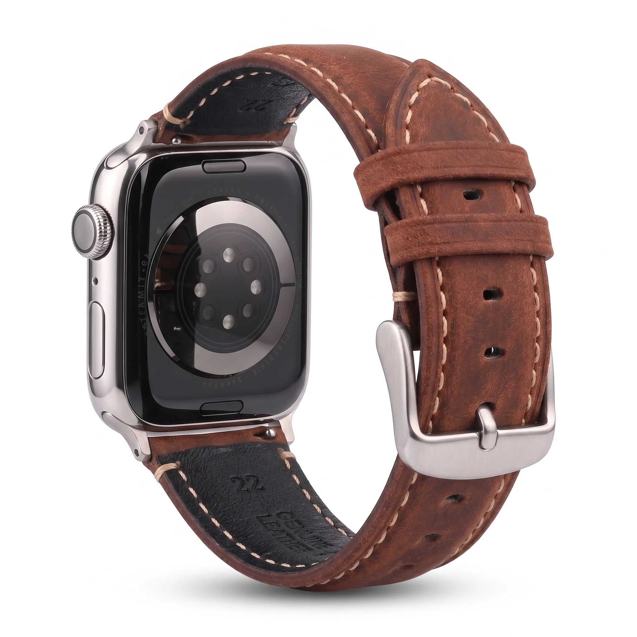Vaihtoranneke Apple Watchille klassisesta vaaleanruskeasta nahasta