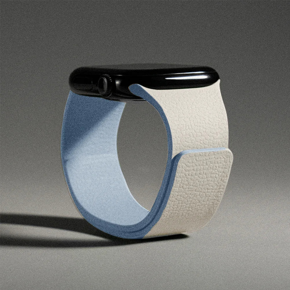 Vaihteranneke Apple Watchiin magneettisilikonki valkoinen