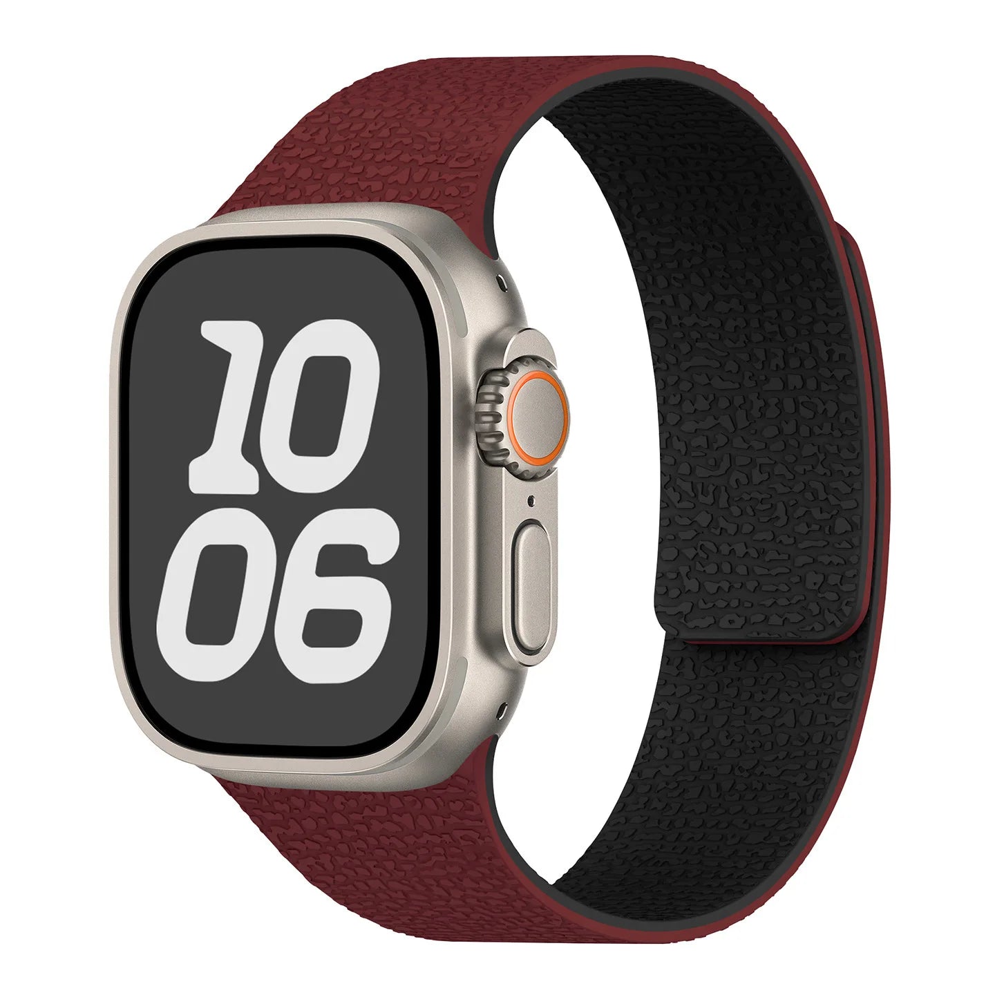 Vaihteranneke Apple Watchiin magneettisilikonki punainen musta
