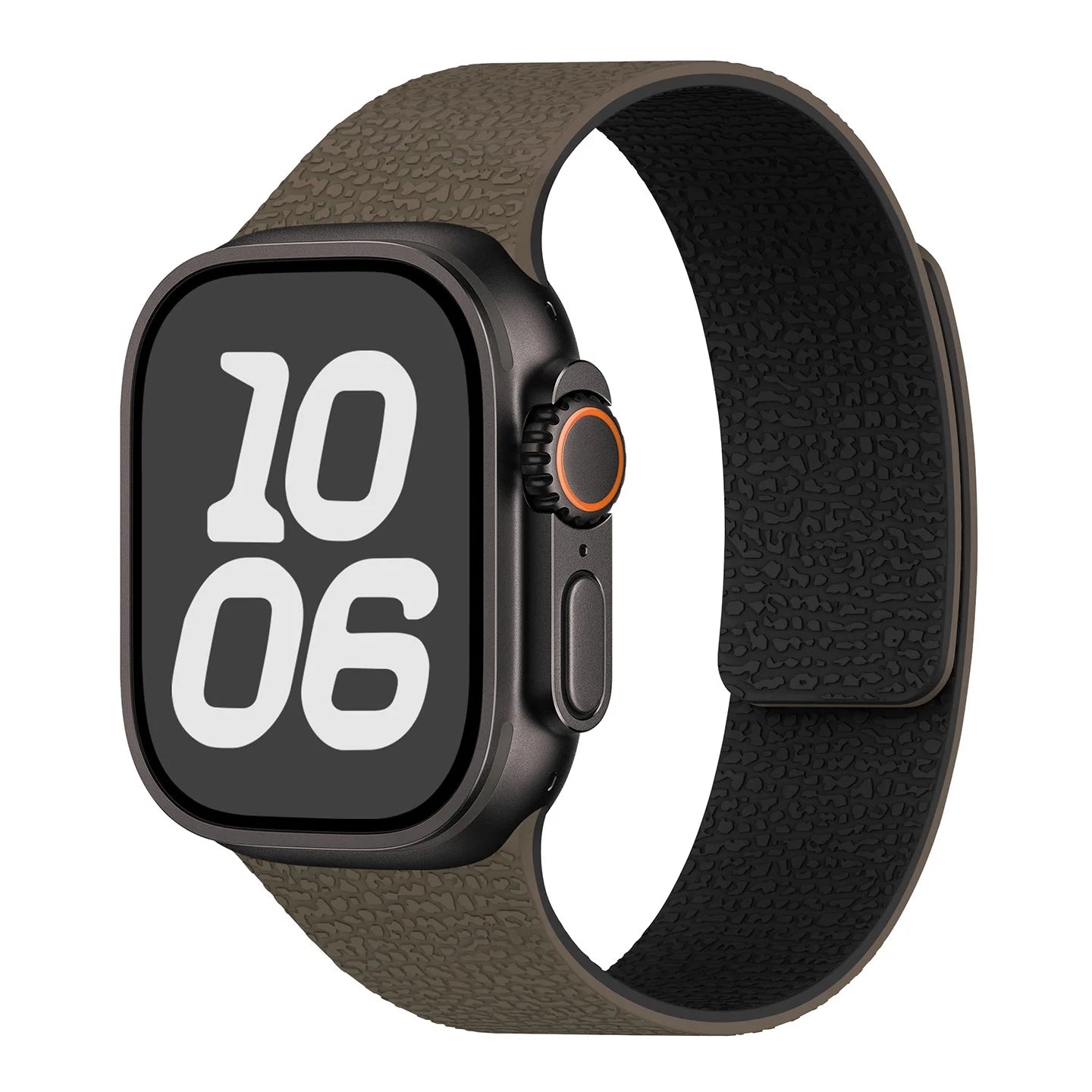 Vaihteranneke Apple Watchiin magneettisilikonki ruskea musta