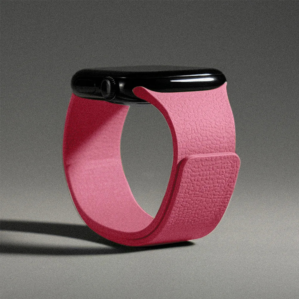Vaihteranneke Apple Watchiin magneettisilikonki vaaleanpunainen