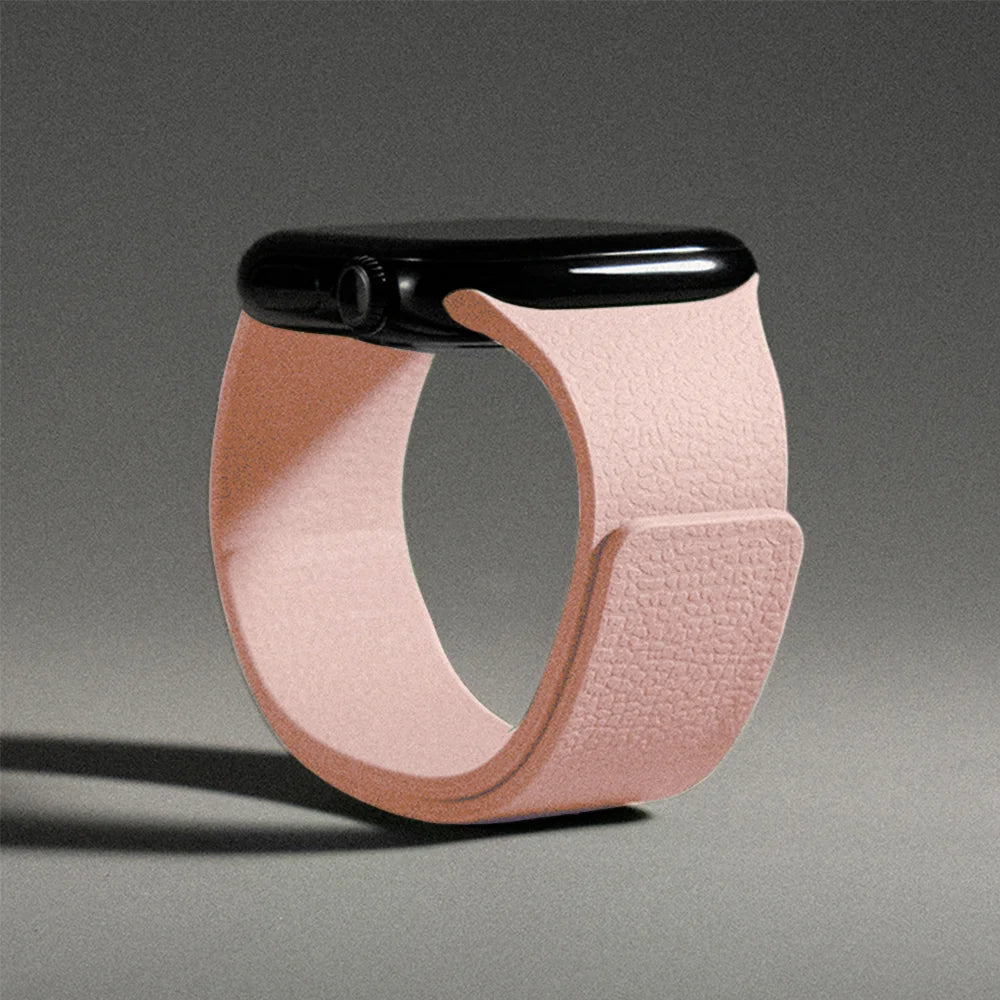 Vaihteranneke Apple Watchiin magneettisilikonki vaaleanpunainen